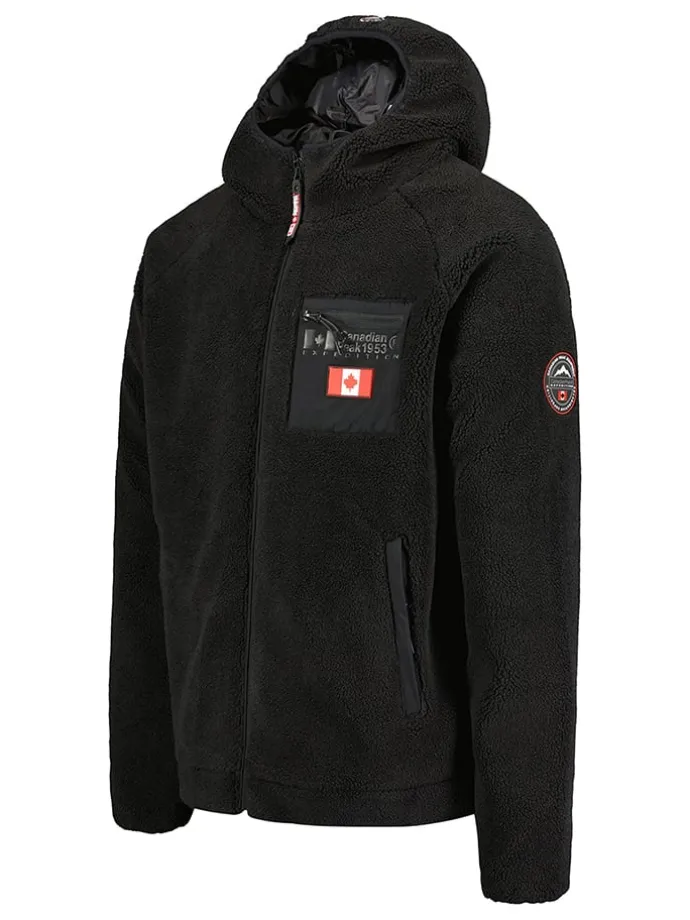 Fleecejacke in Schwarz