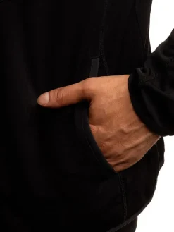 Fleecejacke in Schwarz