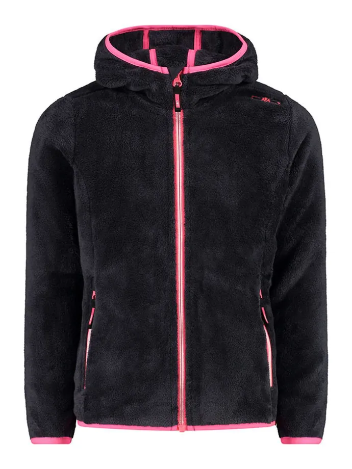 Fleecejacke in Schwarz
