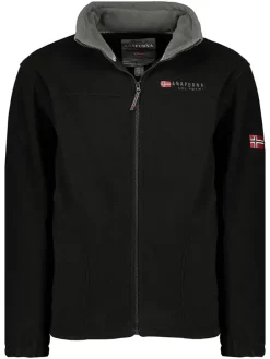 Fleecejacke in Schwarz