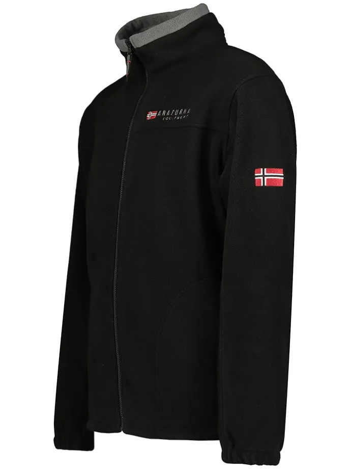 Fleecejacke in Schwarz