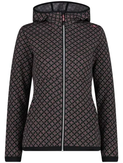 Fleecejacke in Schwarz/ Bunt