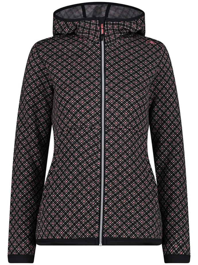 Fleecejacke in Schwarz/ Bunt