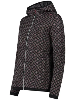 Fleecejacke in Schwarz/ Bunt