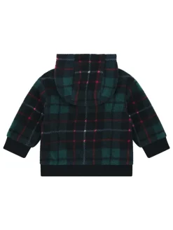 Fleecejacke in Schwarz/ Grün