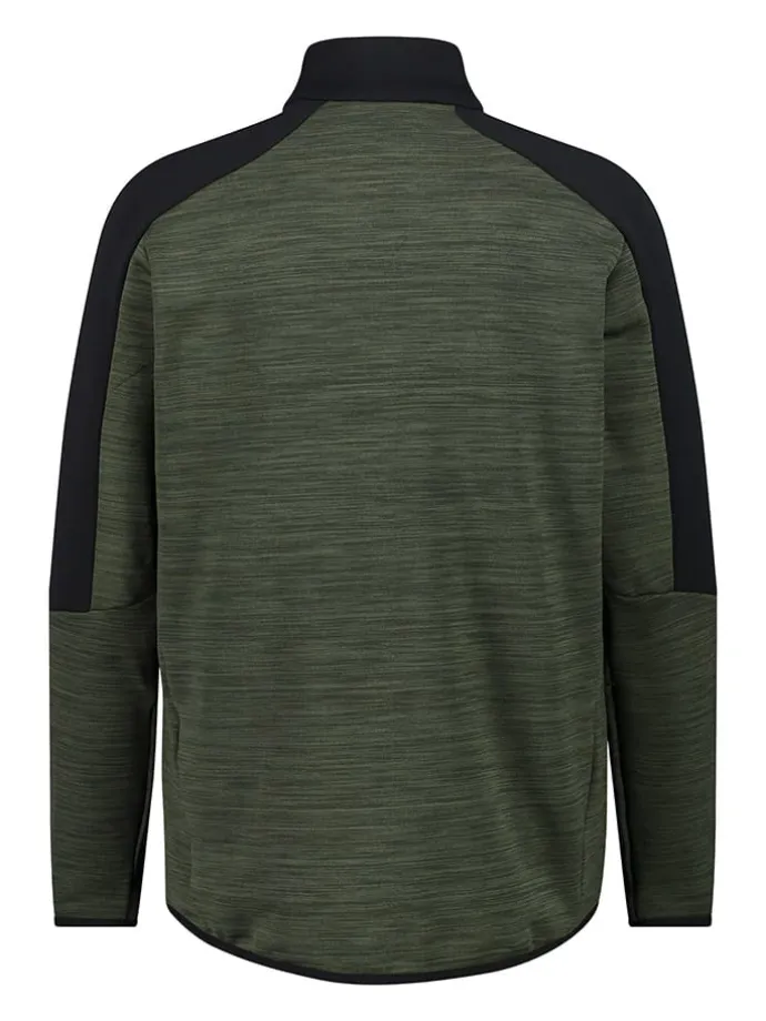 Fleecejacke in Schwarz/ Khaki