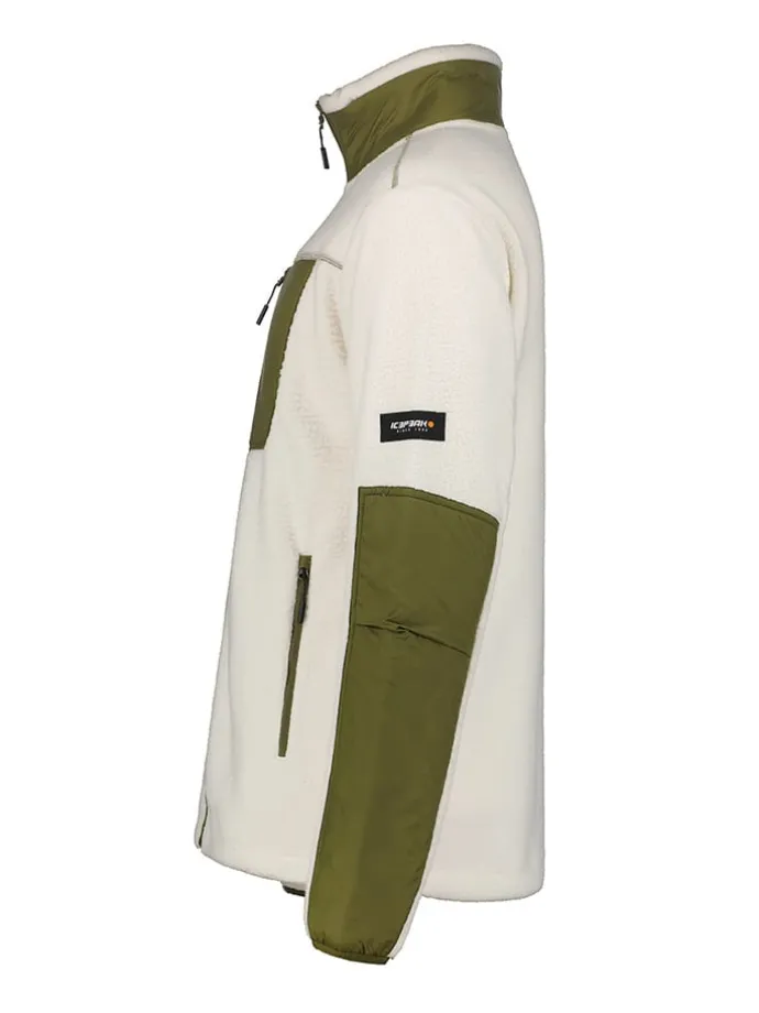 Fleecejacke "Mohawk" in Creme/ Khaki