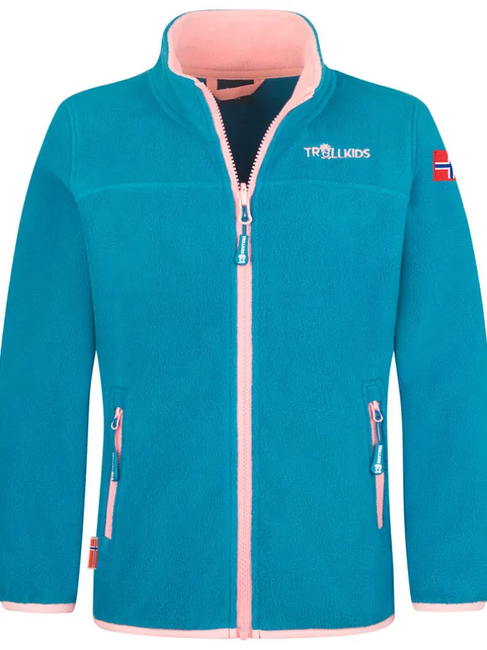 Fleecejacke "Oppdal" in Blau/ Rosa