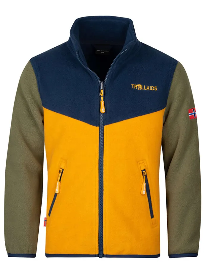 Fleecejacke "Oppdal XT" in Gelb/ Dunkelblau