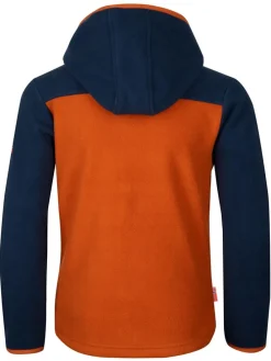 Fleecejacke "Stavanger" in Dunkelblau/ Orange