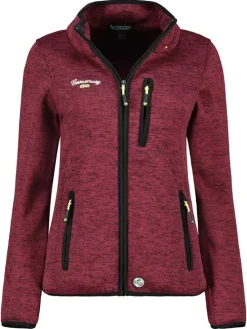 Fleecejacke "Teden" in Bordeaux