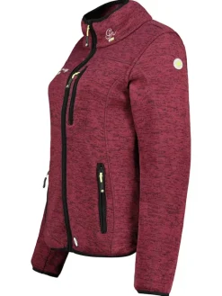Fleecejacke "Teden" in Bordeaux
