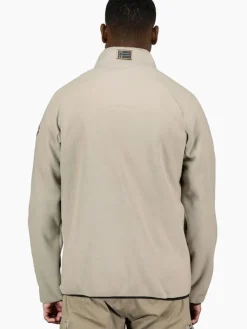 Fleecejacke "Thizy" in Beige/ Grau