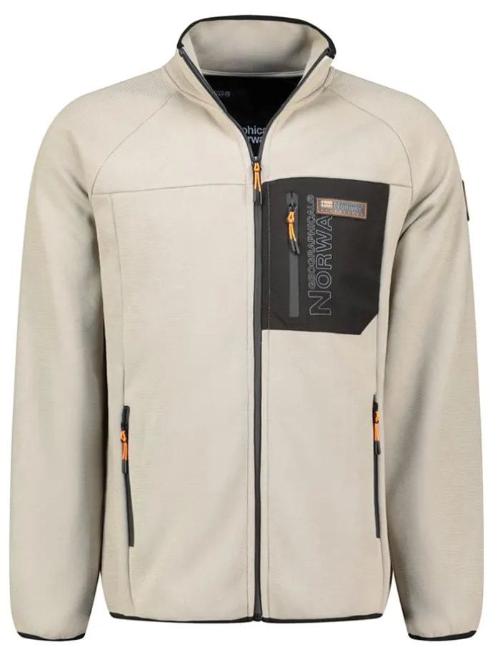 Fleecejacke "Thizy" in Beige/ Grau
