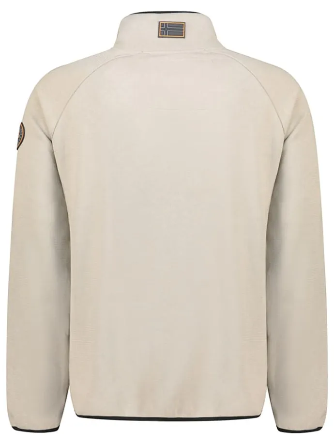 Fleecejacke "Thizy" in Beige/ Grau