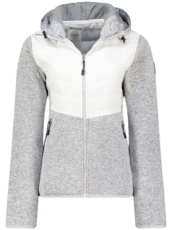Fleecejacke "Tilove" in Grau/ Weiß