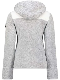 Fleecejacke "Tilove" in Grau/ Weiß