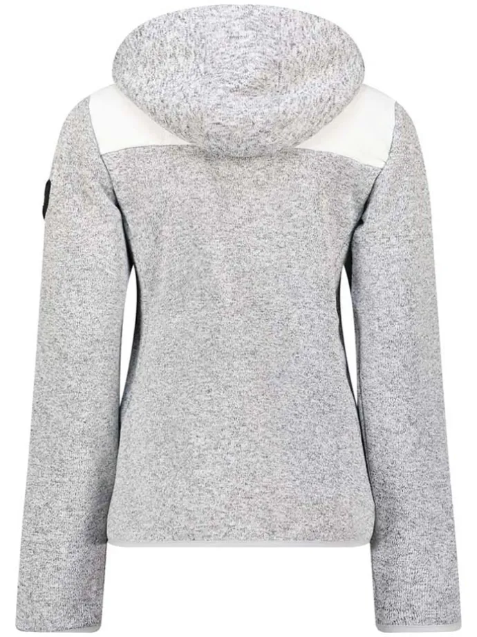 Fleecejacke "Tilove" in Grau/ Weiß