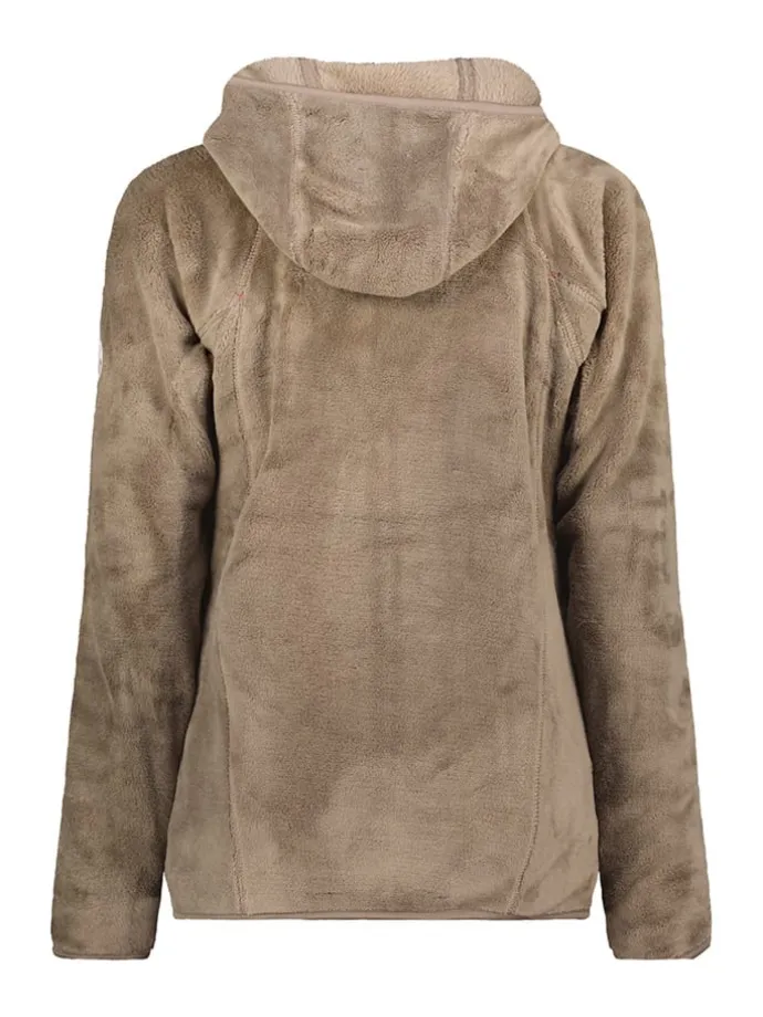 Fleecejacke "Upalood" in Hellbraun/ Grau