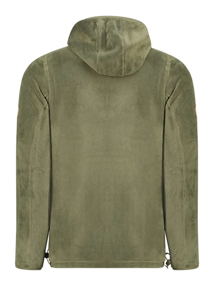 Fleecejacke "Uploadeak" in Olivgrün