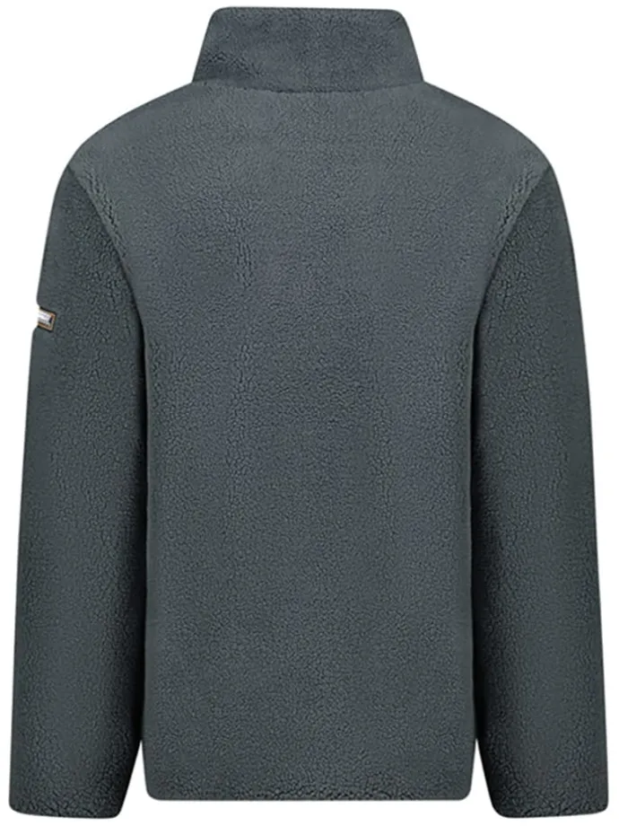 Fleecejacke "Urock" in Anthrazit/ Blau
