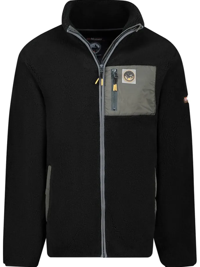 Fleecejacke "Urock" in Schwarz