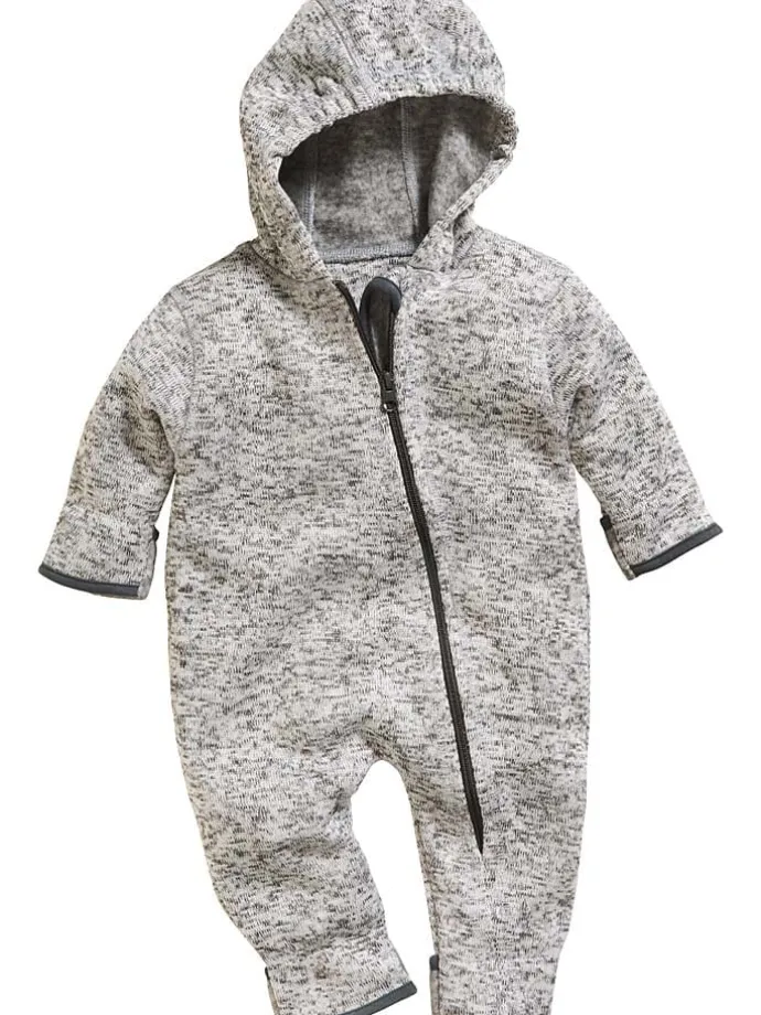 Fleece-Overall in Grau