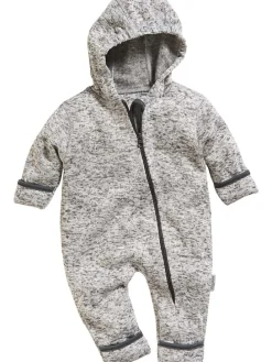 Fleece-Overall in Grau