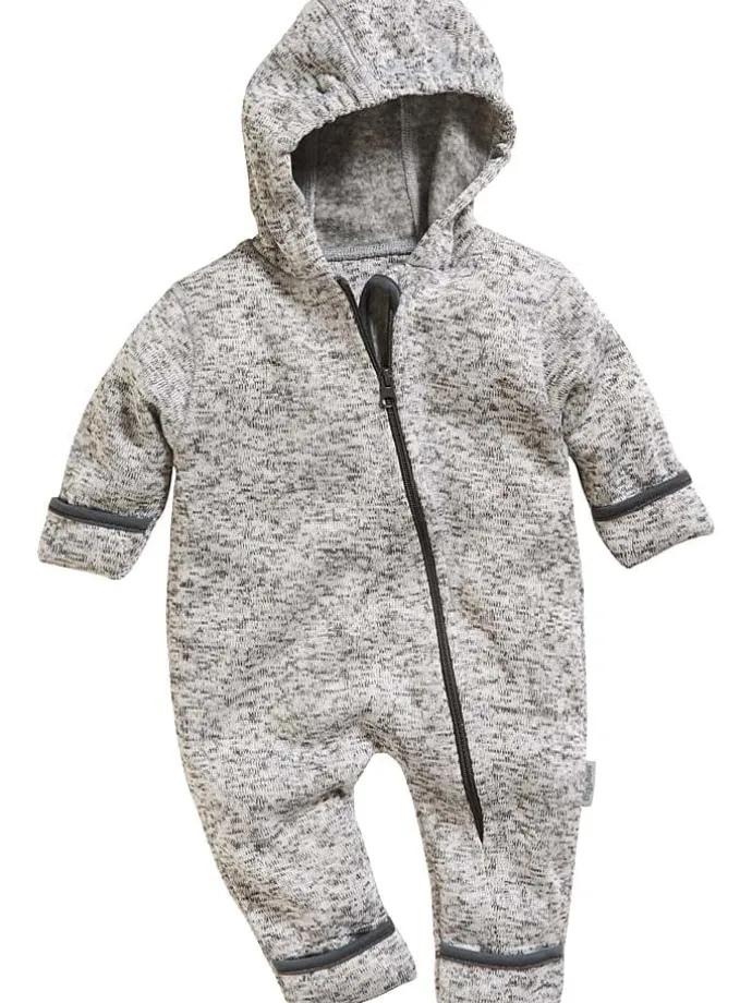 Fleece-Overall in Grau