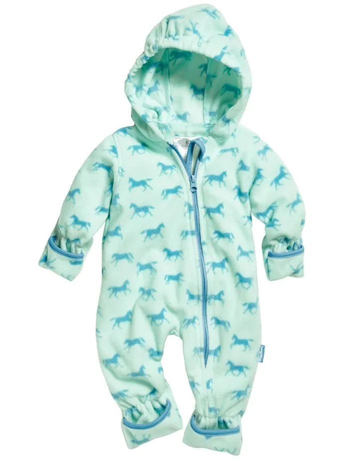 Fleece-Overall in Türkis
