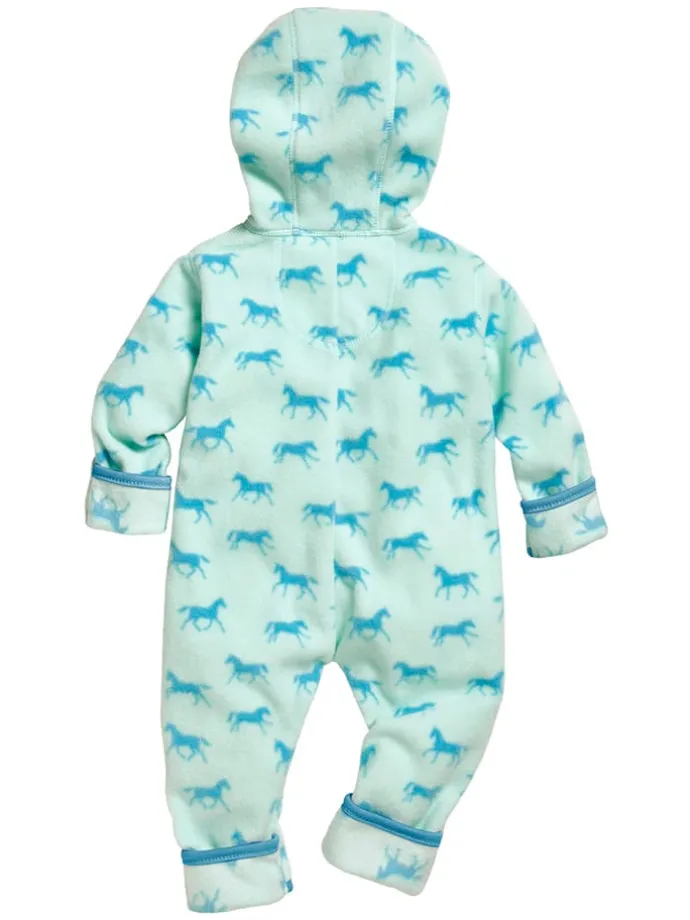 Fleece-Overall in Türkis