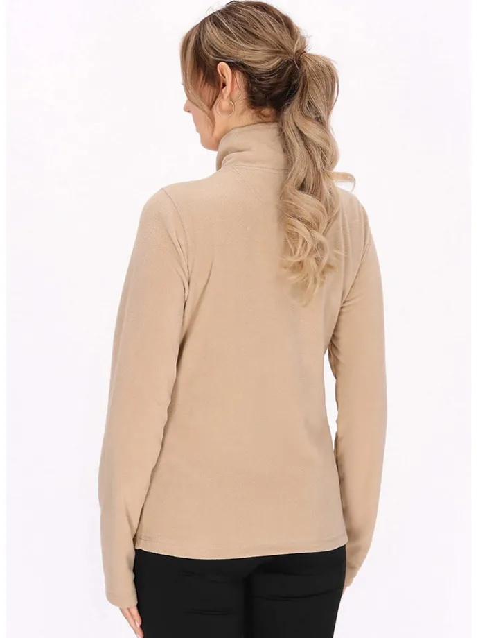 Fleecepullover in Beige