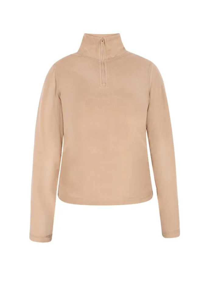 Fleecepullover in Beige