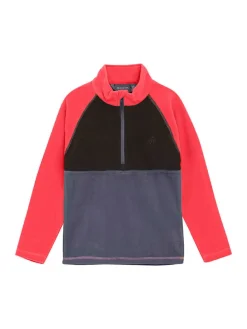 Fleecepullover in Blau/ Schwarz/ Pink