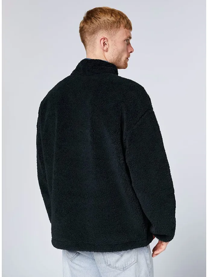 Fleecepullover in Dunkelblau/ Blau