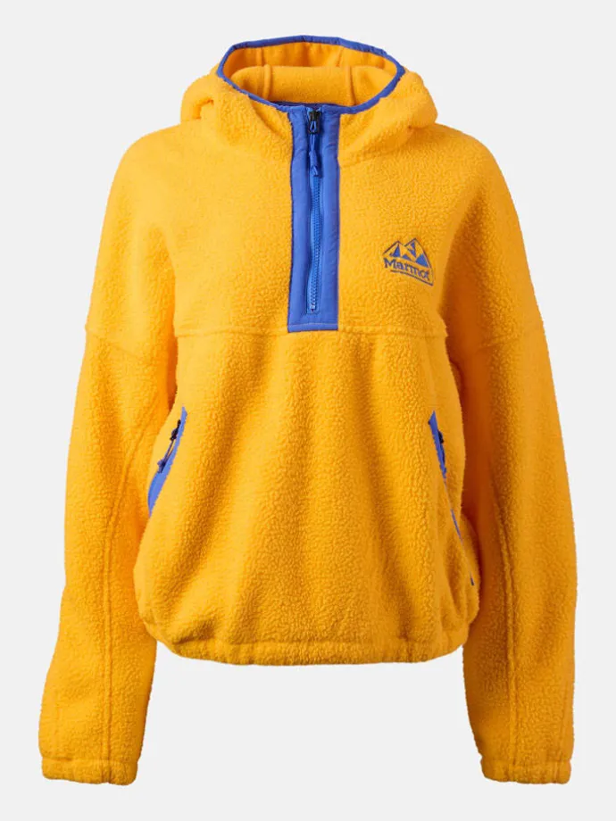 Fleecepullover in Gelb