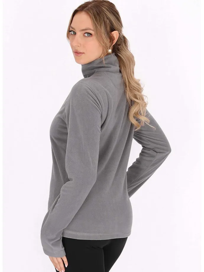 Fleecepullover in Grau