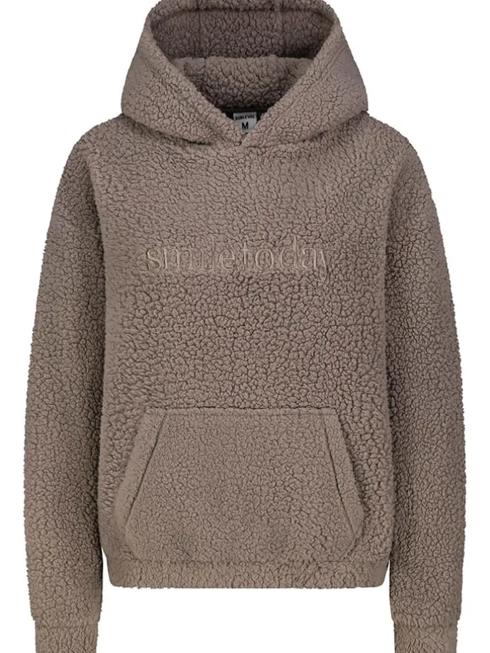 Fleecepullover in Hellbraun