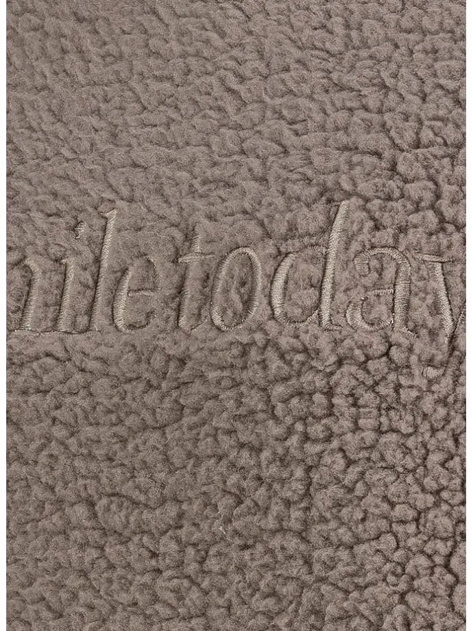 Fleecepullover in Hellbraun