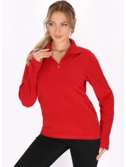 Fleecepullover in Rot