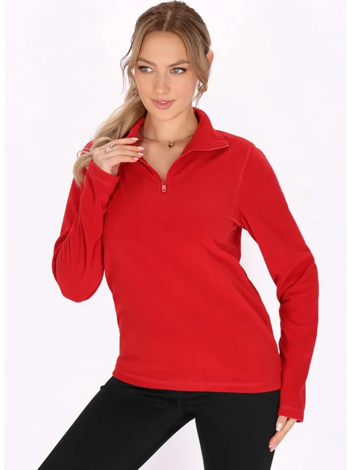 Fleecepullover in Rot