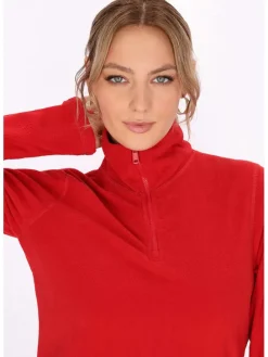 Fleecepullover in Rot