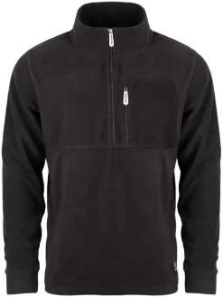 Fleecepullover in Schwarz