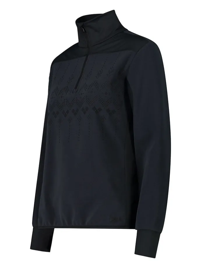 Fleecepullover in Schwarz