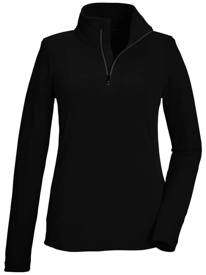 Fleecepullover in Schwarz