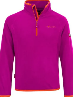 Fleecepullover "Nordland" in Pink/ Orange