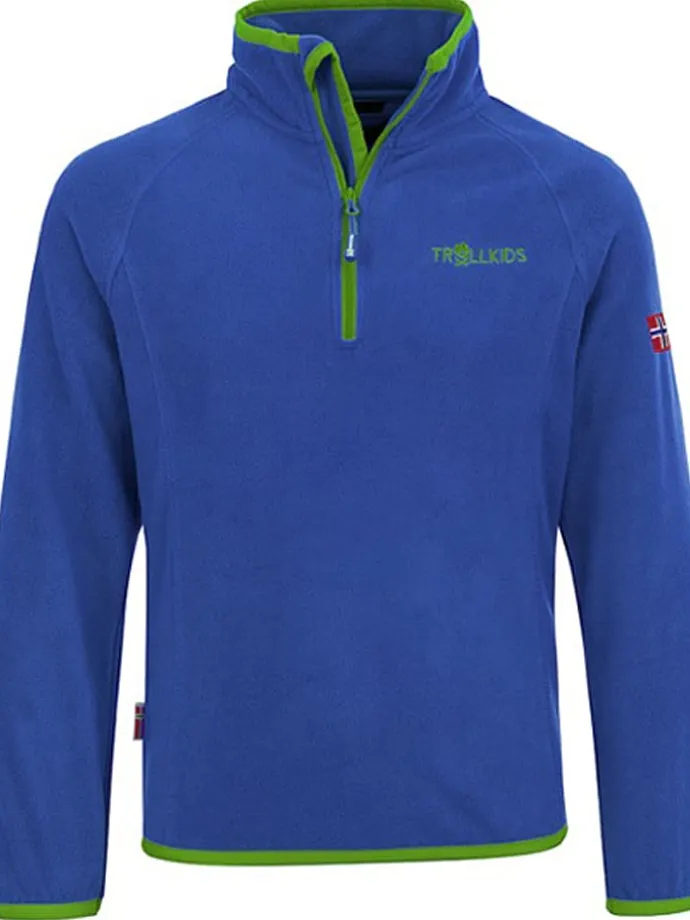 Fleecepullover "Nordland" in Blau/ Grün
