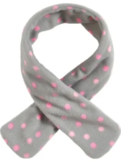 Fleece-Steckschal in Grau/ Rosa