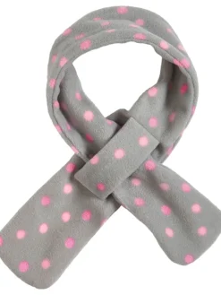 Fleece-Steckschal in Grau/ Rosa