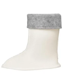 Fleece-Stiefel-Socke in Weiß